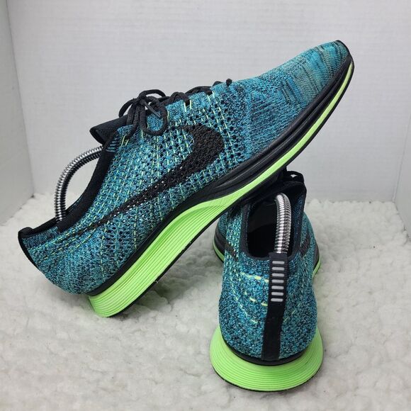 Nike Flyknit Racer 2015  Men's Running Shoes Size 10.5  Blue Lagoon 526628-401 - Picture 5 of 12